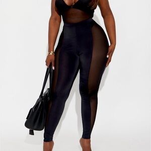 Leather Sheer Leggings